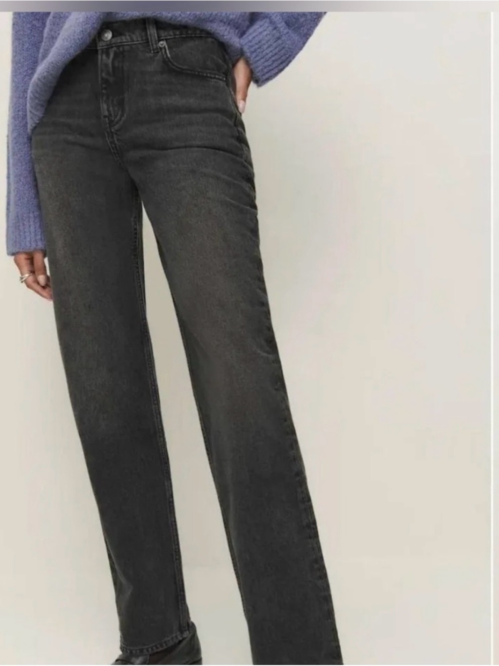 Reformation Abby Straight Leg Jeans - Black Wash Size 29